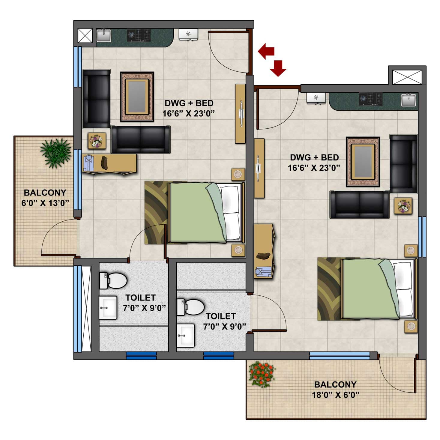 Project layout and floor plans (studio)